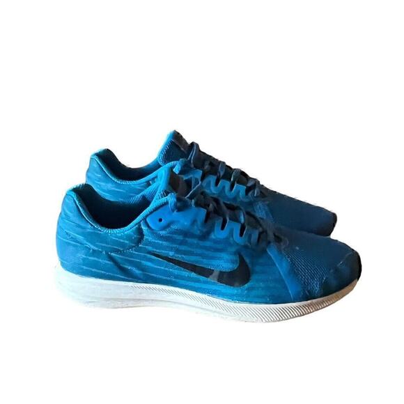 Nike Downshifter Girls Size 7Y Womens 8.5 Sneakers Blue W Black Swoosh - Picture 1 of 10